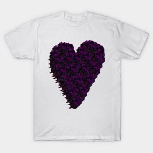 Purple Rose Heart T-Shirt